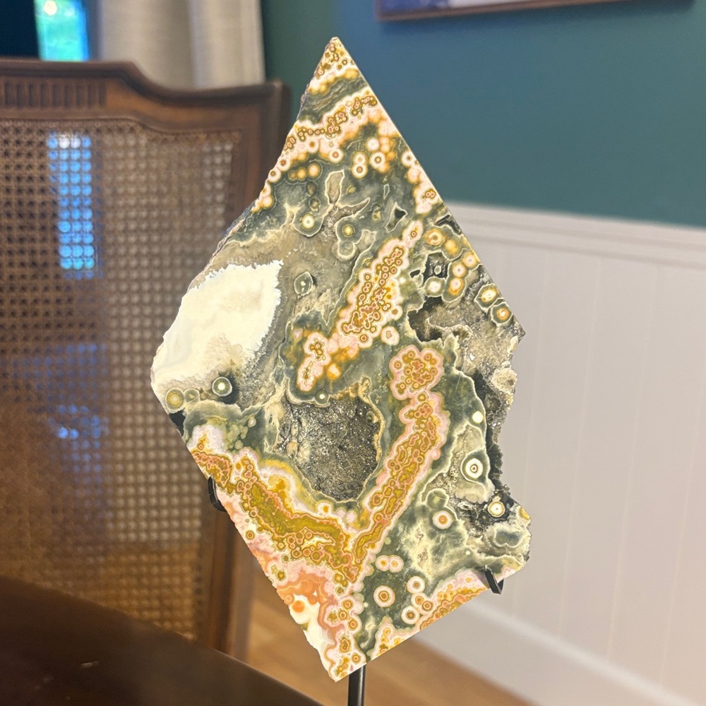*VERY RARE* 8th Vein Ocean Jasper Slab with sparkling druzy